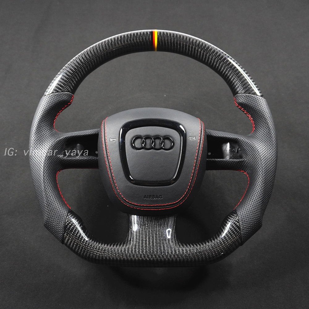 Private Custom Carbon Fiber Steering Wheel For Audi A3 A4 A5 S4 S5 S6 RS4 RS5 Q5 Q7
