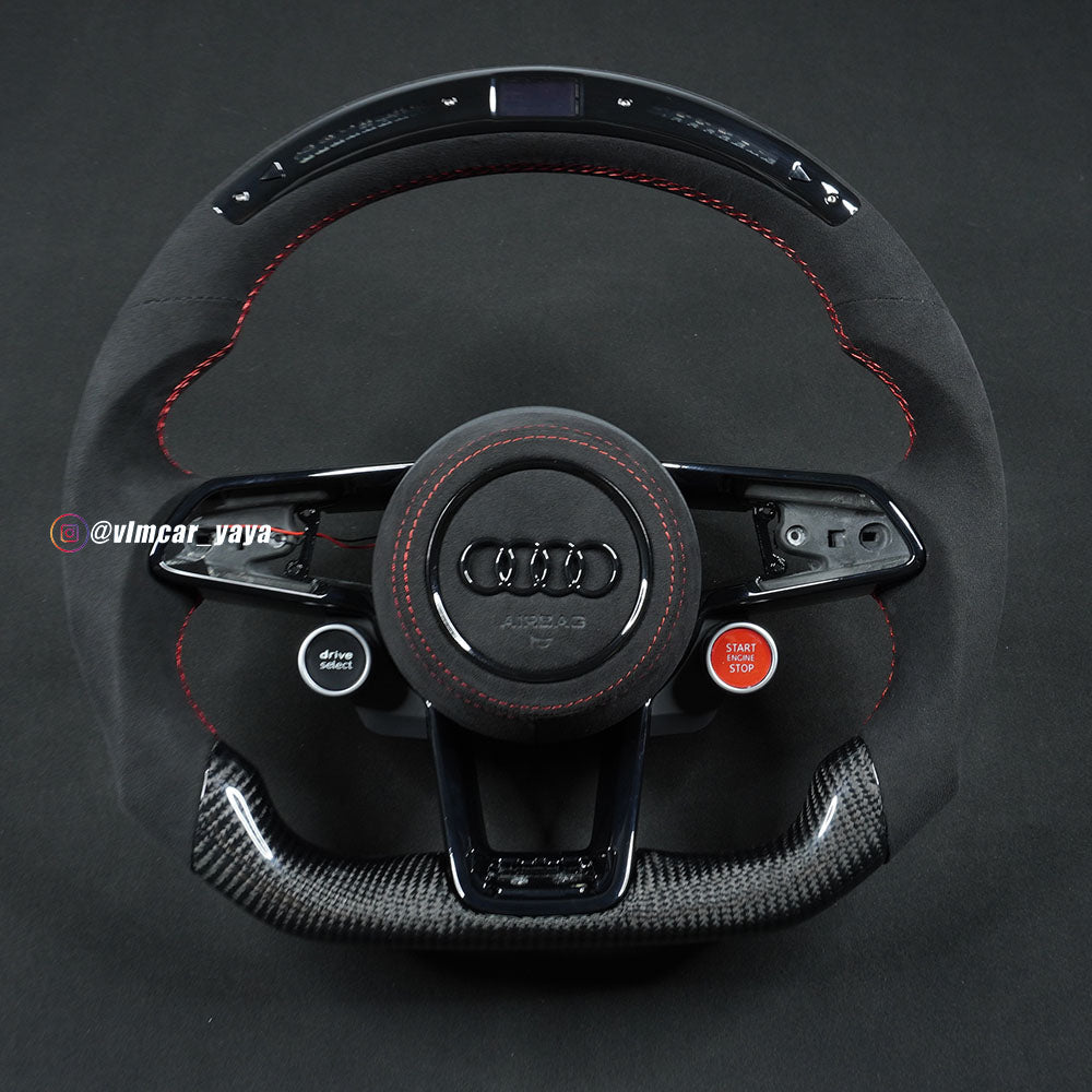 Private Custom Carbon Fiber Steering Wheel For Audi TT R8 A3 S3 8P RS3 RS6