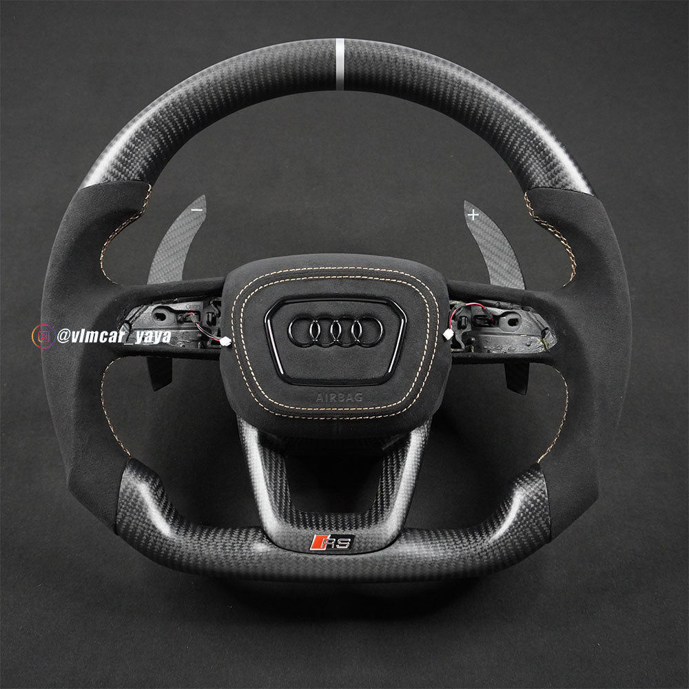 Private Custom Carbon Fiber Steering Wheel For Audi Q3 Q5 SQ8 RS5