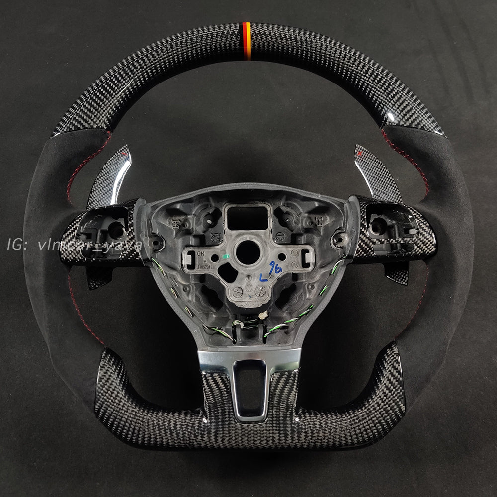 Private Custom Carbon Fiber Steering Wheel For Volkswagen Golf Jetta CC Passat MK6 VW