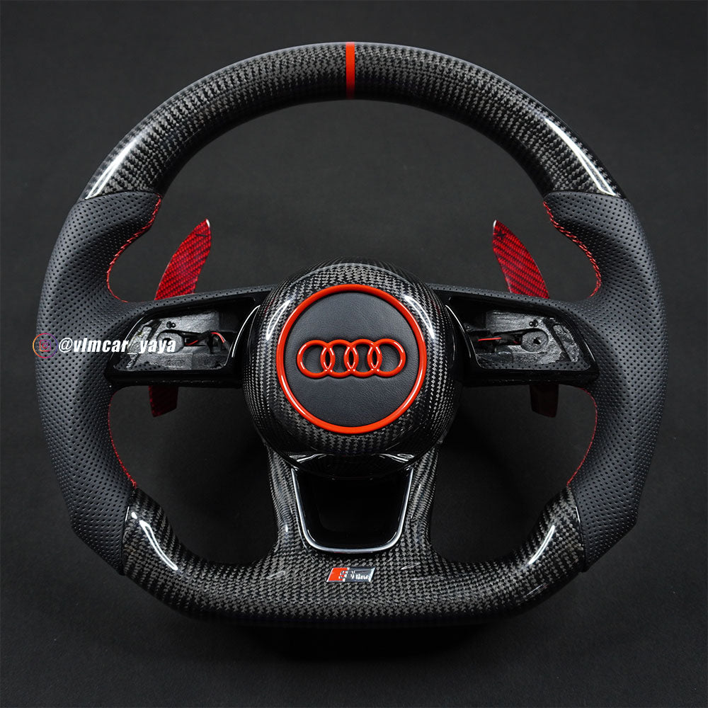 Private Custom Carbon Fiber Steering Wheel For Audi A4 A5 S3 S4 S5 RS3 RS4 RS7
