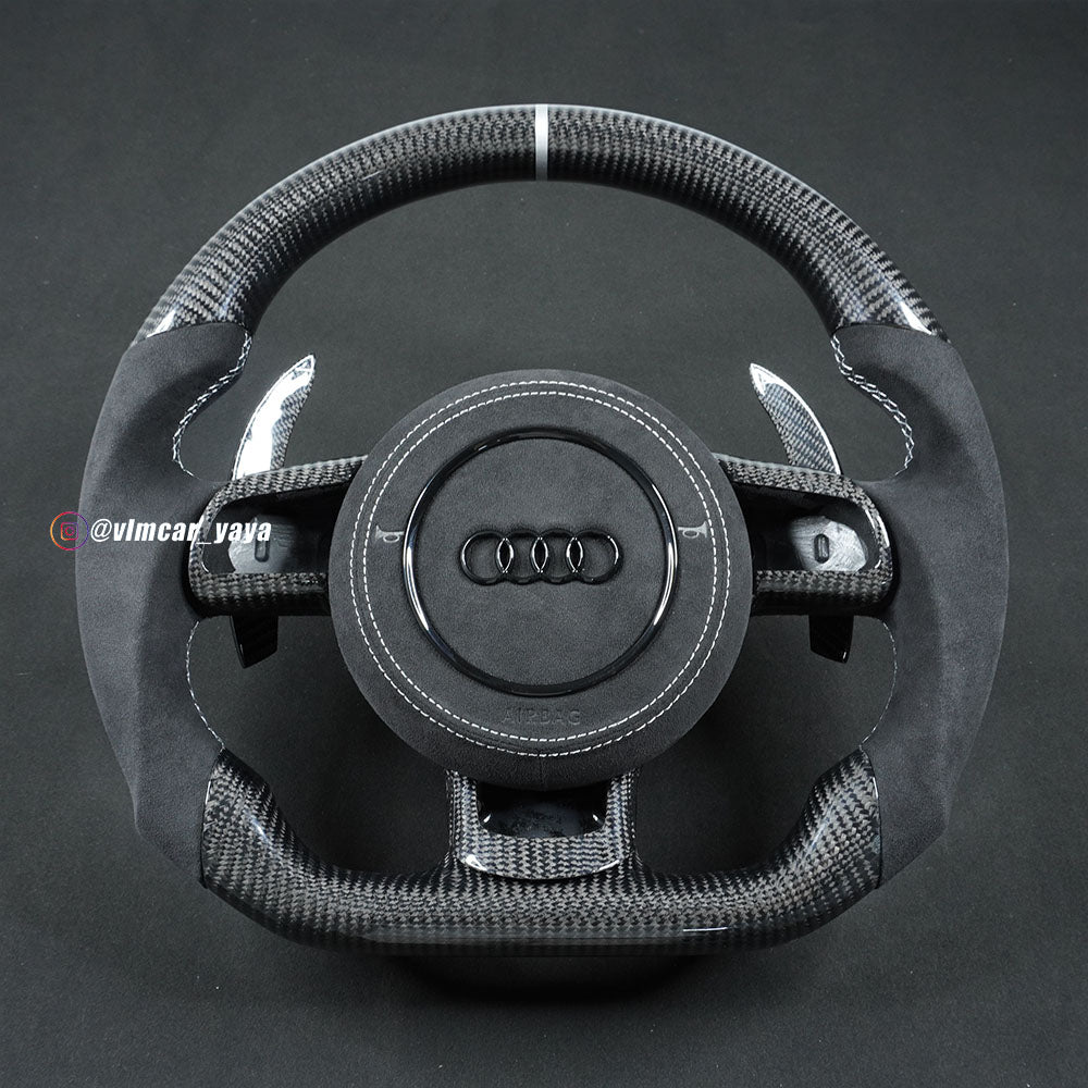 Private Custom Carbon Fiber Steering Wheel For Audi TT R8 A3 S3 8P RS3 RS6