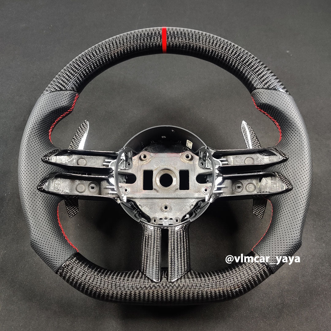 Private Custom Carbon Fiber Steering Wheel For Mercedes Benz AMG W204 W212 W221 W222 W223 AMG S63 G63 G55 Racing Wheel