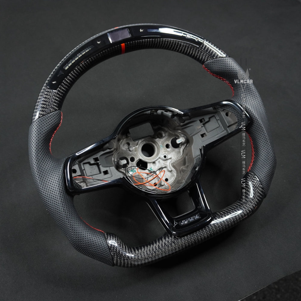 Private Custom Carbon Fiber Steering Wheel For Volkswagen Golf7 MK7R GTI VW
