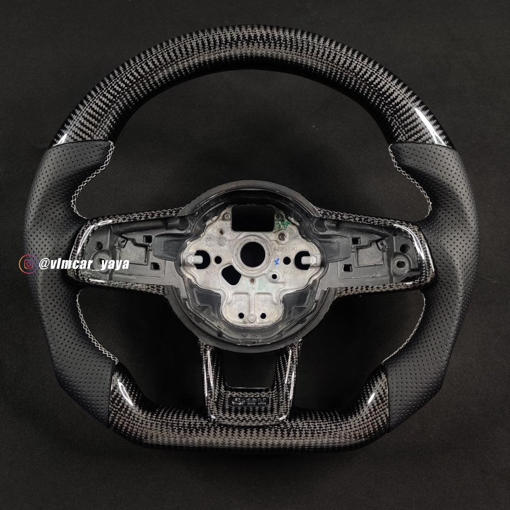 Private Custom Carbon Fiber Steering Wheel For Volkswagen Golf7 MK7R GTI VW
